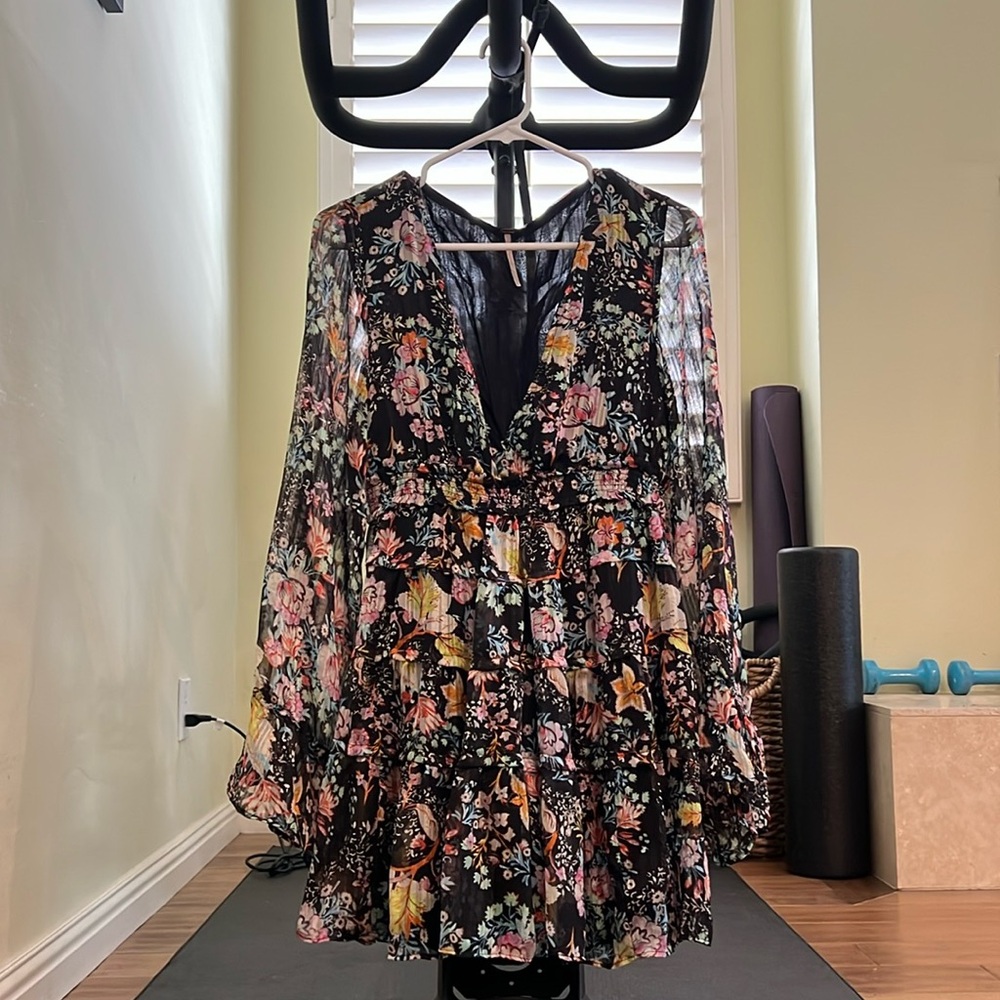 Free People Long Sleeve Mini Dress